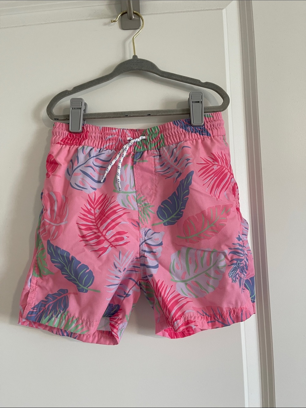 The Beaufort Bonnet Company Pink Tropical Print Swim Shorts